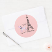 Stickers 3 pouces Favor PINK PARIS POODLE (Enveloppe)