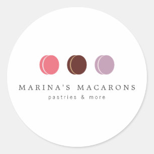 Stickers 3 ronds MACARON TRIO EN FRANÇAIS