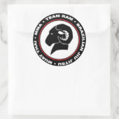 Stickers 3", Set de six, Logo rouge et noir (Sac)