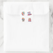 Stickers 4 juillet 4 pack (Sac)