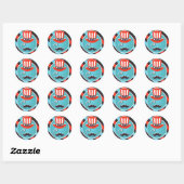 Stickers 4 juillet Mustache Monocle (Feuille)