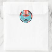 Stickers 4 juillet Mustache Monocle (Sac)
