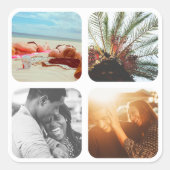 Stickers 4 Modèle photo grille cadre arrondi (Devant)