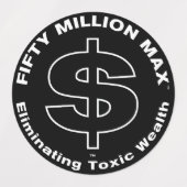 Stickers 50 Million Max™ Dollar Logo 1,5" (30) (Design 2)