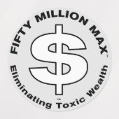 Stickers 50 Million Max™ Dollar Logo 1,5" (30) (Design 1)