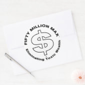 Stickers 50 Million Max™ Logo 3 pouces (6) (Enveloppe)