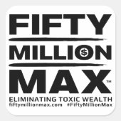 Stickers 50 Million Max™ Text Logo 3" (6) (Devant)