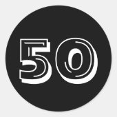 Stickers 50e anniversaire noir - 50 ans (Devant)