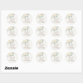 Stickers 50th Birthday Dreamy White Floral Favor (Feuille)
