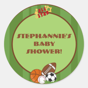 Stickers 6 - 3" Favor Vert étoile