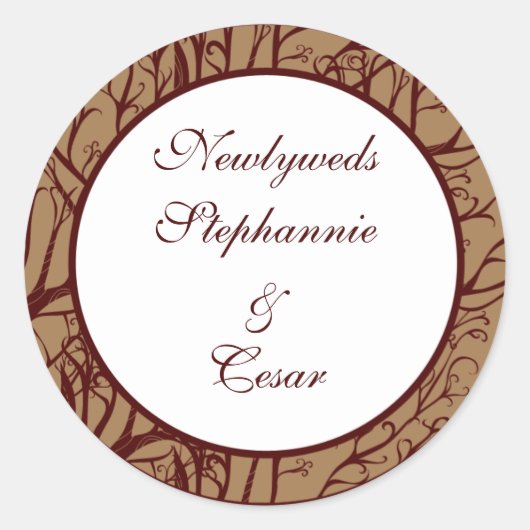 Stickers 6 - 3" Favoriser Arbre d'automne (Devant)