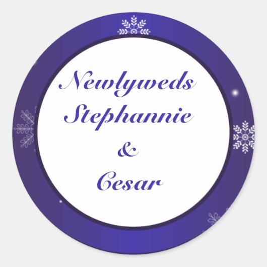 Stickers 6 - 3" Favoriser Flacons de neige blanche (Devant)