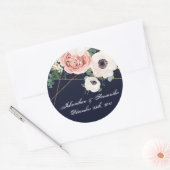 Stickers 6 - 3" Favoriser Jardin Géométrique Rose  (Enveloppe)