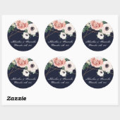 Stickers 6 - 3" Favoriser Jardin Géométrique Rose  (Feuille)
