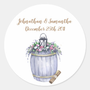 Stickers 6 - 3" Favoriser Mariage campagnard d'été