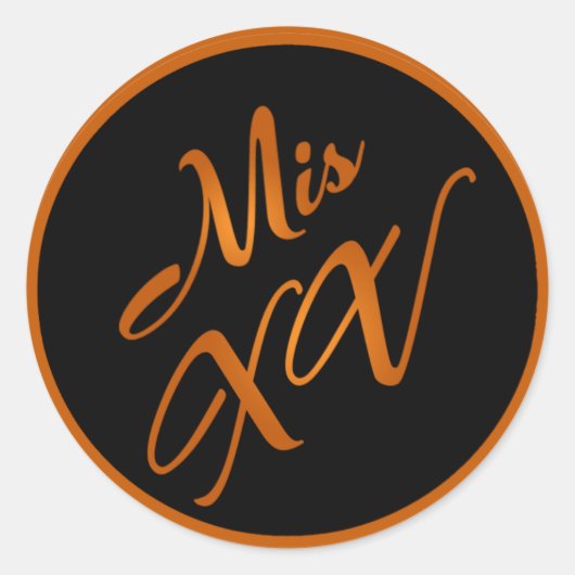 Stickers 6 - 3" Favoriser Mis XV Orange Noir (Devant)