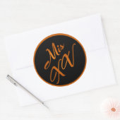 Stickers 6 - 3" Favoriser Mis XV Orange Noir (Enveloppe)
