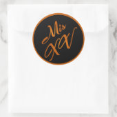 Stickers 6 - 3" Favoriser Mis XV Orange Noir (Sac)