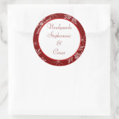 Stickers 6 - 3" Favoriser Noël Snowflakes rouge (Sac)