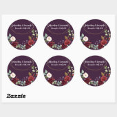 Stickers 6 - 3" Favoriser Plum Purple Rose Gold Ge (Feuille)