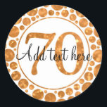 Stickers 70 In Gold - 70th Birthday Party<br><div class="desc">Design d'ornement. Stickers 70 In Gold - 70th Birthday Party</div>