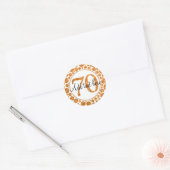Stickers 70 In Gold - 70th Birthday Party (Enveloppe)