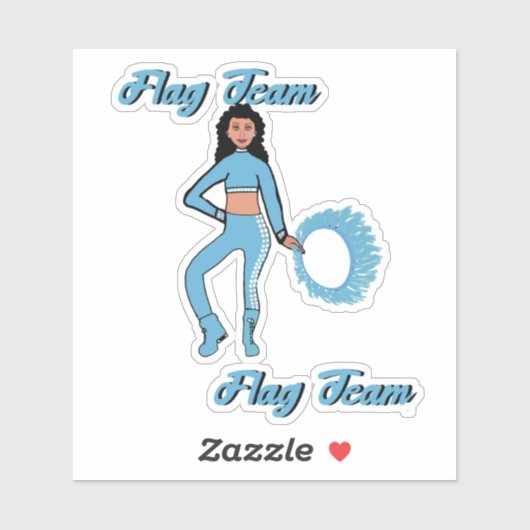 Stickers à anneaux de l'équipe du drapeau ( bleu c (Feuille)