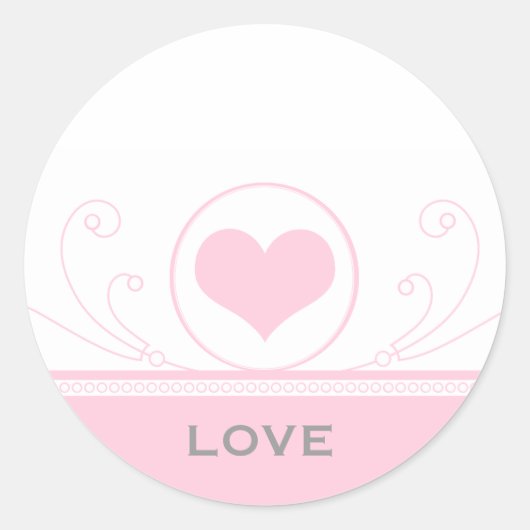 Stickers À Balayage Coeur Mod, Rose Clair (Devant)