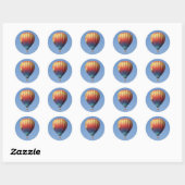 Stickers à ballon à air chaud Alpenglow (Feuille)