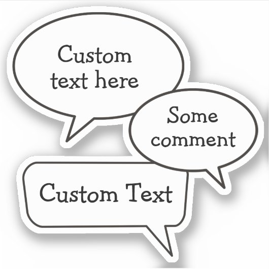 Stickers à bulles vocales (Devant)