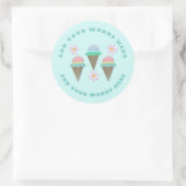 Stickers à cône de crème glacée personnalisés (Sac)