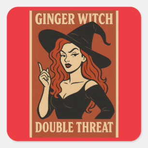 Stickers à double menace sorcière gingembre