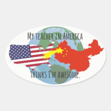 Stickers à envoyer aux étudiants : USA, Awesome