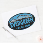 stickers à feuillage persistant Colorado bleu oval (Enveloppe)