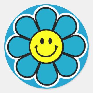 Stickers à fleurs (bleu)
