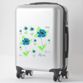 Stickers à fleurs très décoratifs (Sur valise)