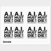 Stickers A.I. Must Die™ Logo (Bold Font) (Feuille)