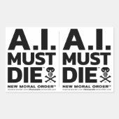 Stickers A.I. Must Die™ Logo (Bold Font) (Devant)