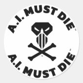 Stickers A.I. Must Die™ Logo (Bold Font) (20) (Devant)