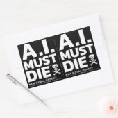 Stickers A.I. Must Die™ Logo (Police Blanche) (Enveloppe)