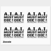 Stickers A.I. Must Die™ Logo (Police militaire) (Feuille)