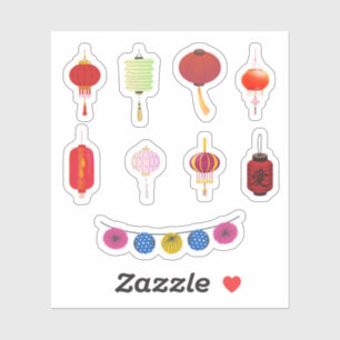 Stickers à lanternes en papier