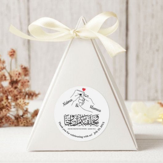 Stickers à main de coeur rouge - 3 pouces