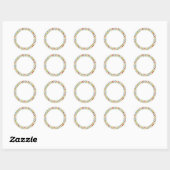 Stickers à matte ronde 1,5 po (Feuille)