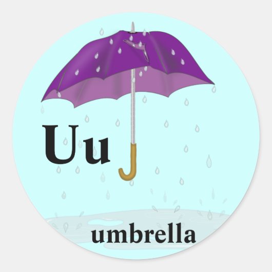 Stickers à parapluie Lettre U (Devant)