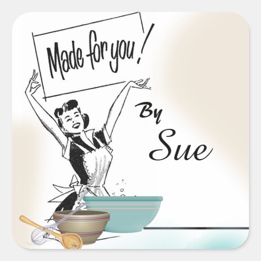 Stickers à pâtisserie de style rétro (Devant)