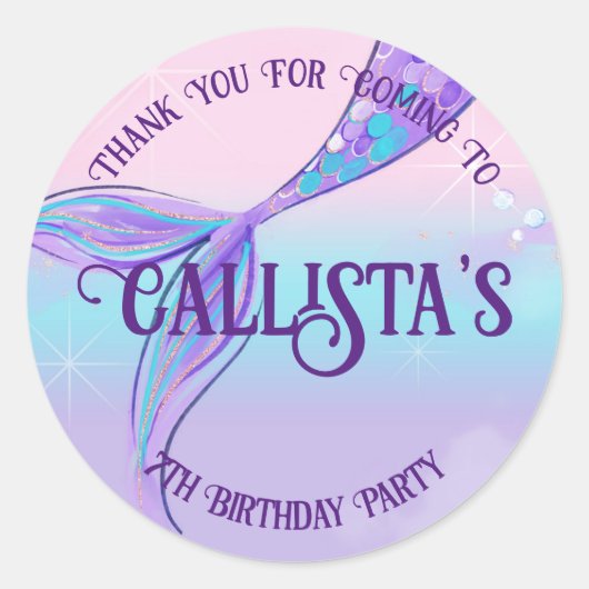 Stickers à queue de sirène personnalisée (Devant)