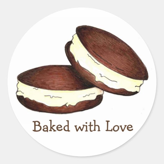 Stickers à tarte blanche au chocolat d'amour (Devant)