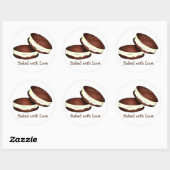 Stickers à tarte blanche au chocolat d'amour (Feuille)