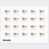 Stickers à tarte Ukulele (Feuille)